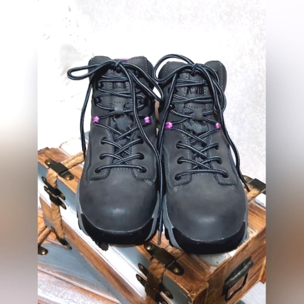 WOLVERINE GRAY HIKING BOOTS WITH COMPOSITE TOE